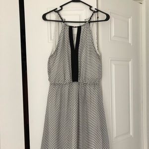 Black and white polka dot dress